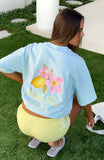 Verano Sixteen Azurra Oversized Tee Blue
