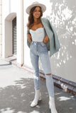 Hadie Jeans Light Blue Wash