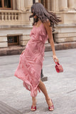 Ciao Ruffles Maxi Dress Pink