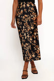 Kenna Satin Midi Skirt Midnight Glow