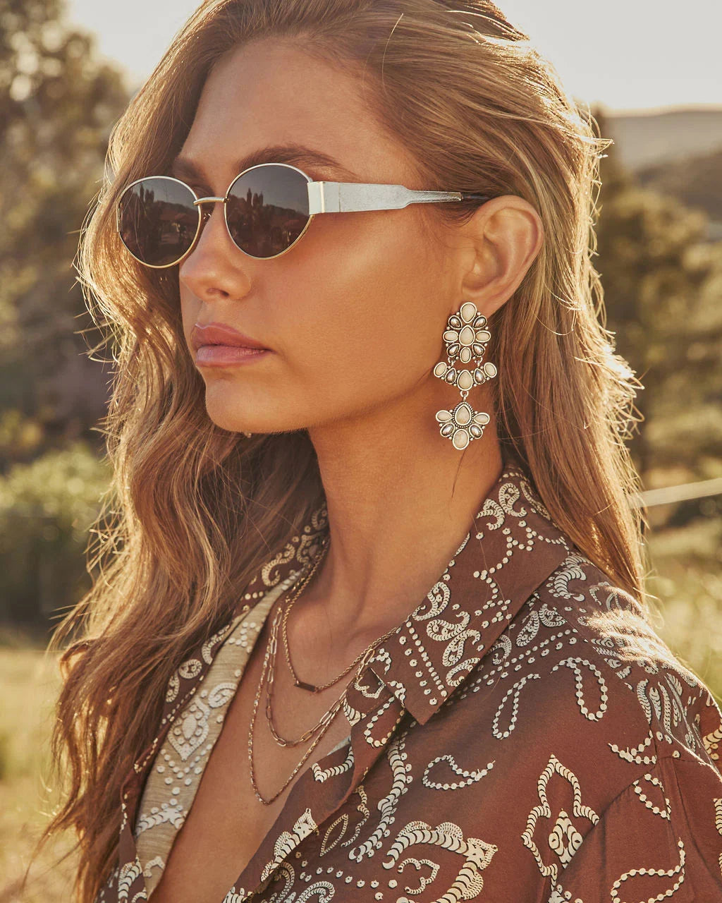 Calira Drop Gemstone Earrings