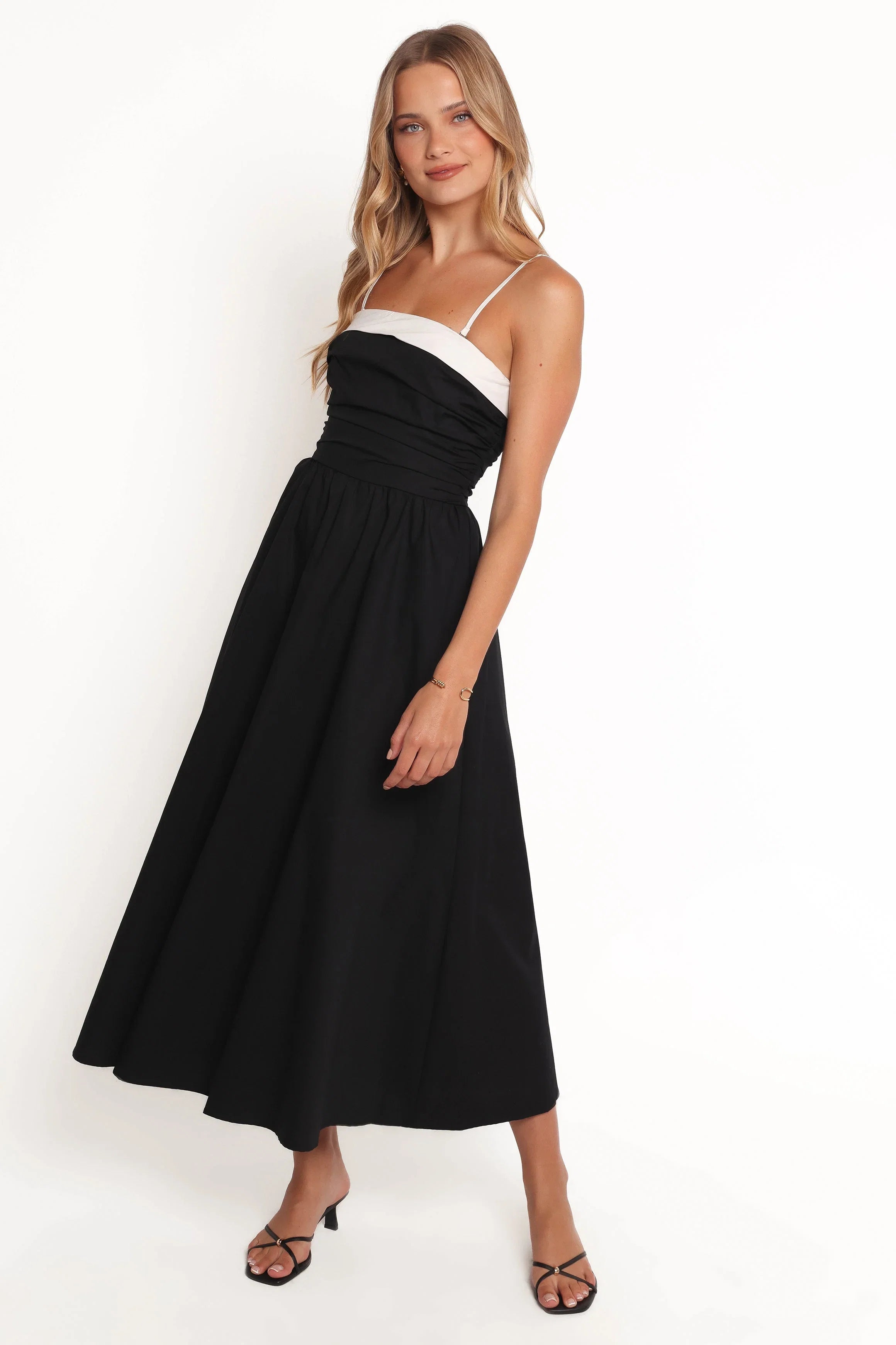 Marais Strapless Midi Dress Black