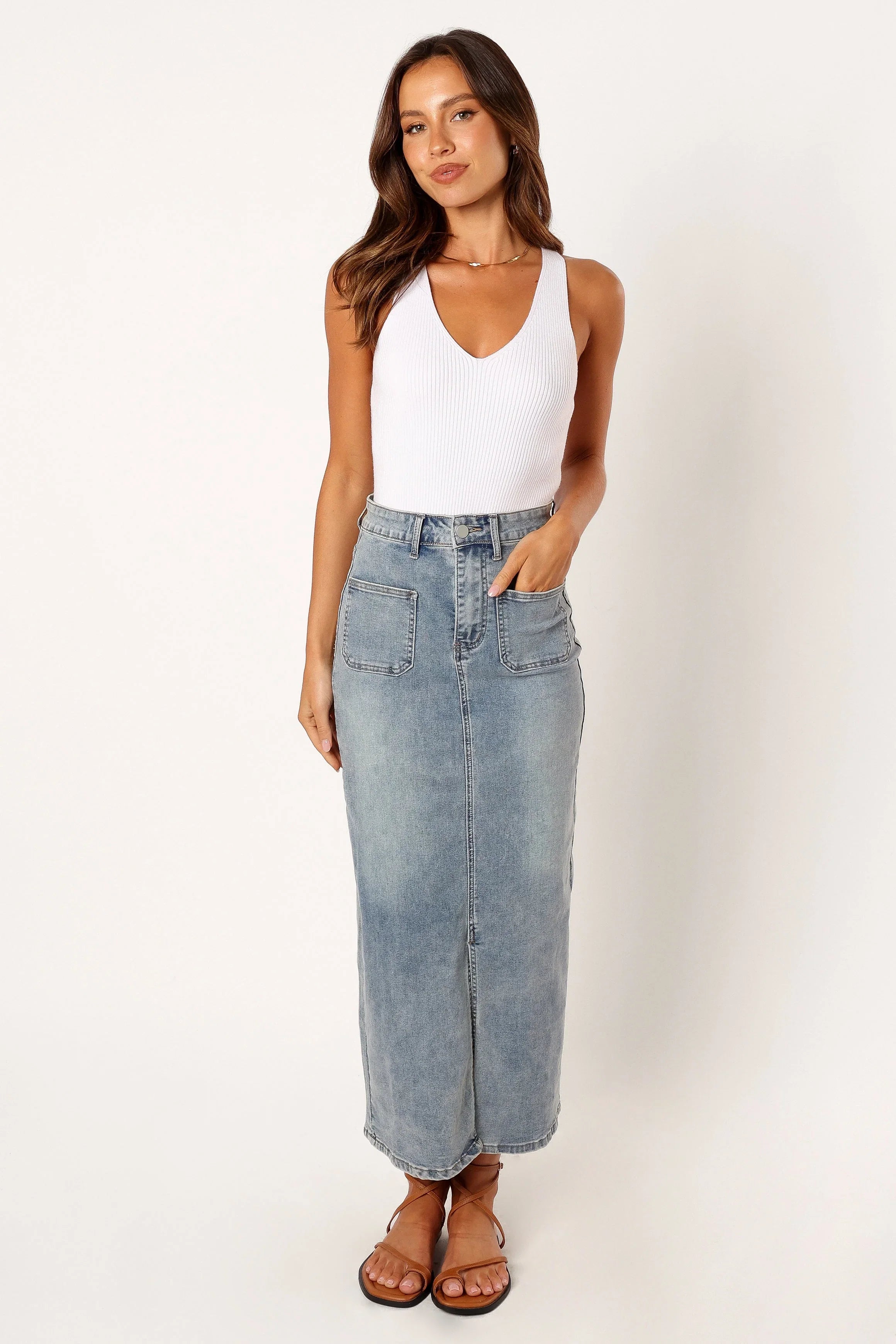 Emily Rib Top White
