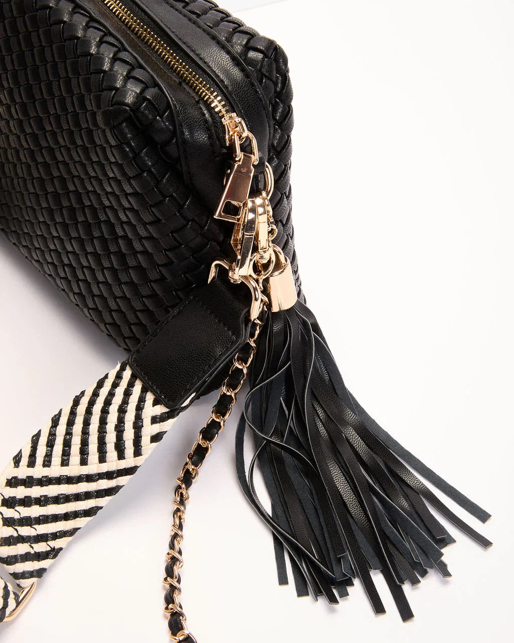Heritage Mood Woven Vegan Leather Crossbody Bag
