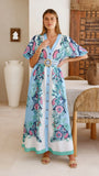 Dali Maxi Dress Island Bloom Blue