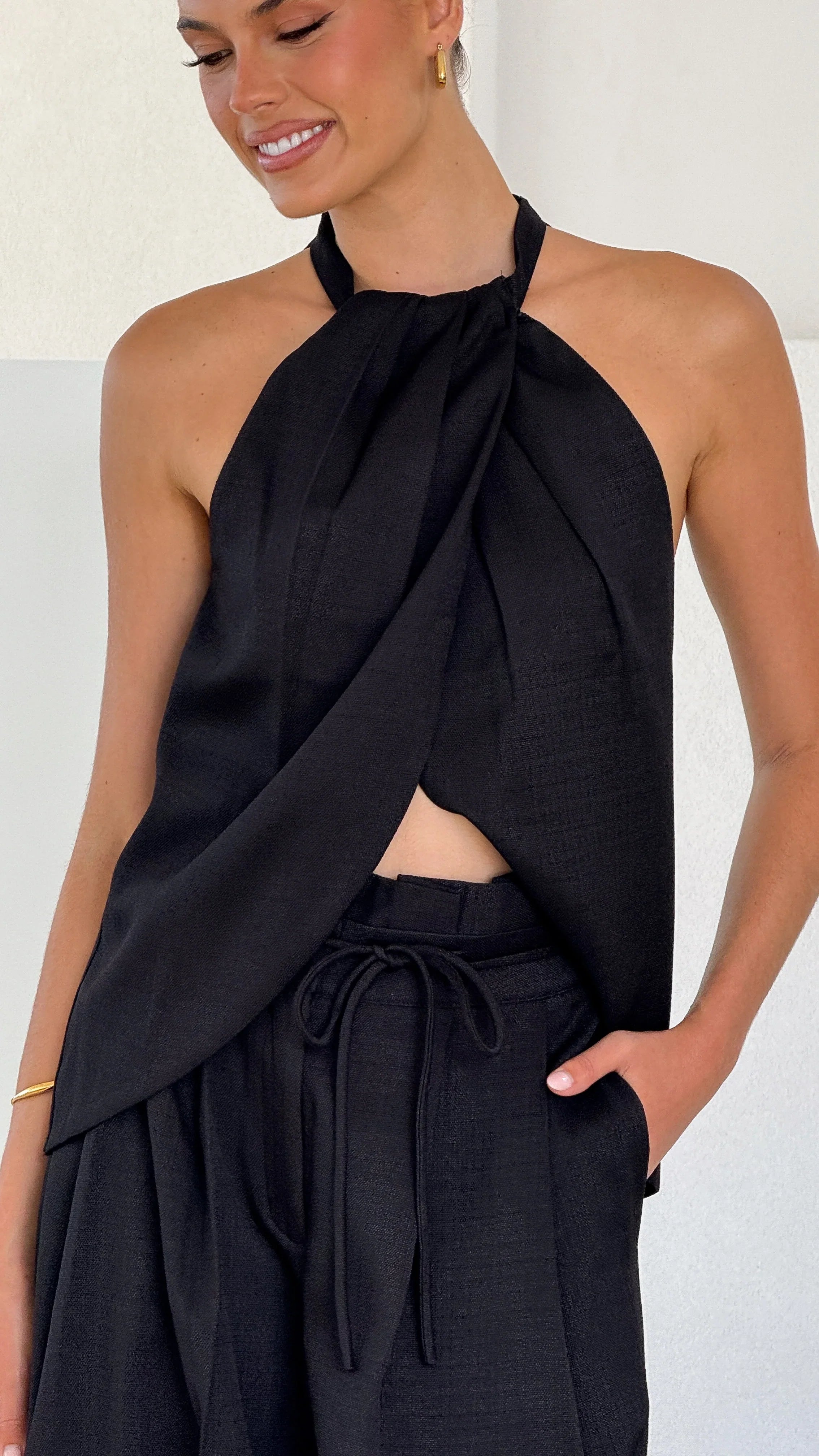 Melinda Halter Top Black