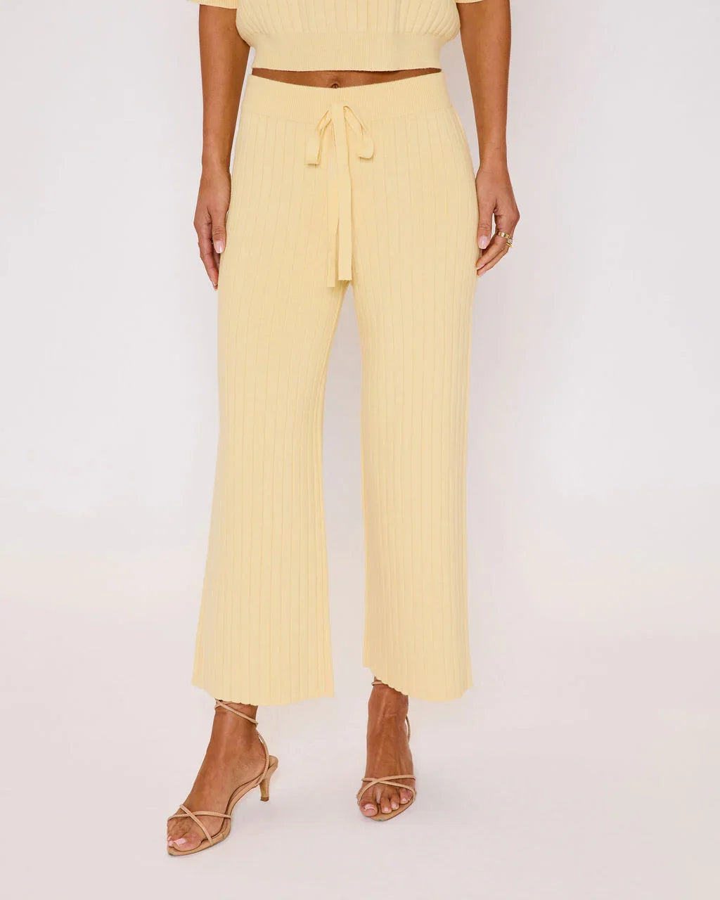 Luisah Ribbed Knit Straight Leg Pants