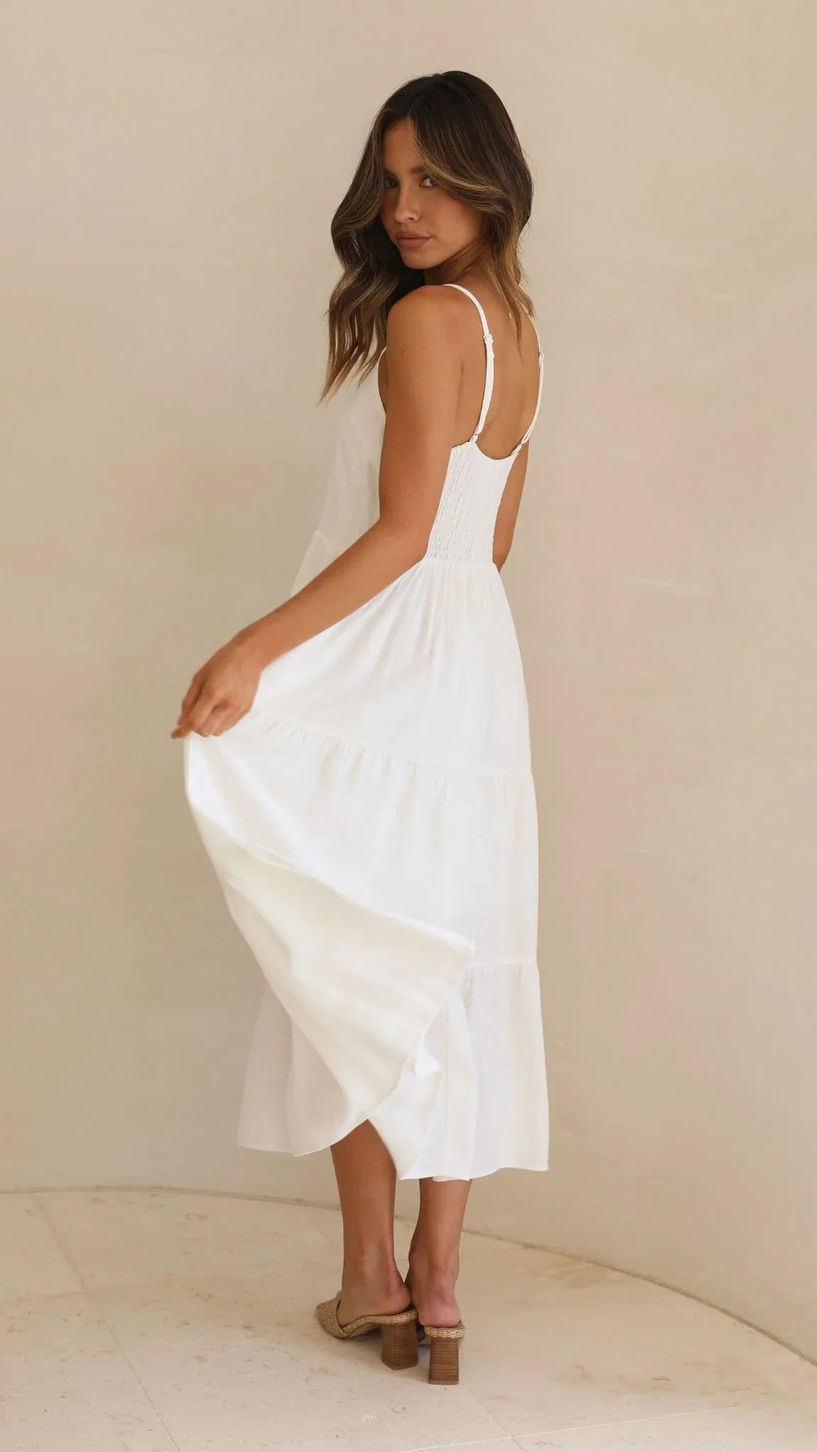 Zoey Midi Dress White