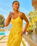 Glow Together Corset Cotton Eyelet Maxi Dress