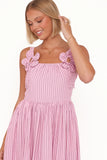 Alden Maxi Dress Pink White Stripe