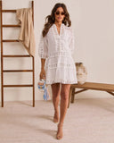 Lorenia Eyelet Lace Mini Dress