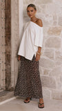 Onella Semi Sheer Maxi Skirt Leopard Print