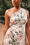 Kleo One Shoulder Maxi Dress Pink Floral