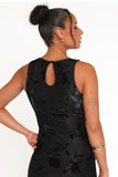 Melinda Sleeveless Velvet Maxi Black