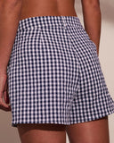 Summer Calling Gingham Print Mid Rise Shorts