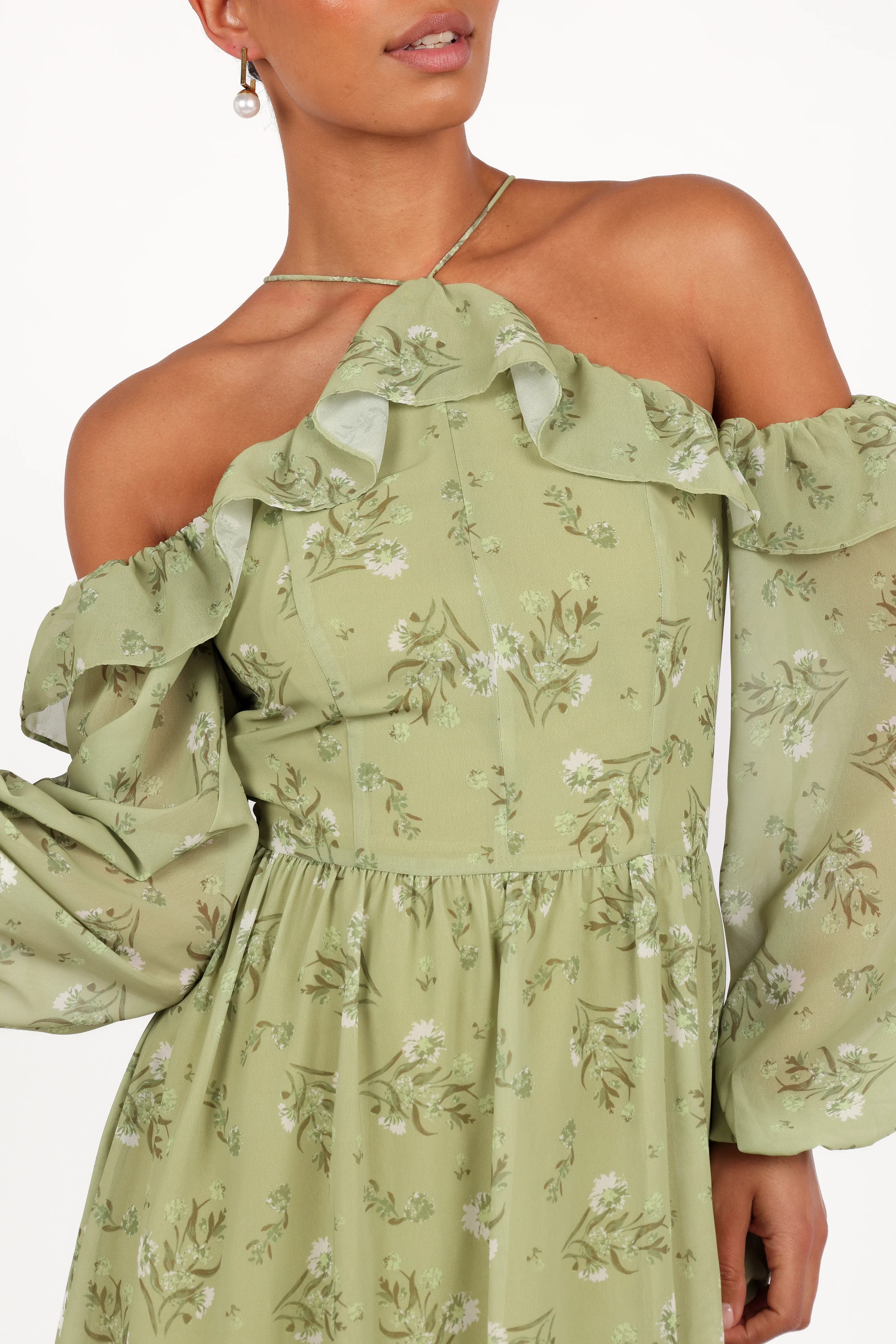 Alina Maxi Dress Sage Botanica
