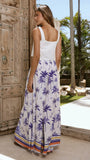 Avery Wide Leg Pants Blue Palm
