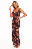 Enya Maxi Dress Chocolate Floral