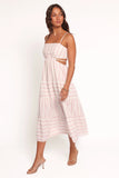 Evelin Midi Dress Pink Stripe