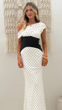 Bonnie Maxi Dress Brown Polka