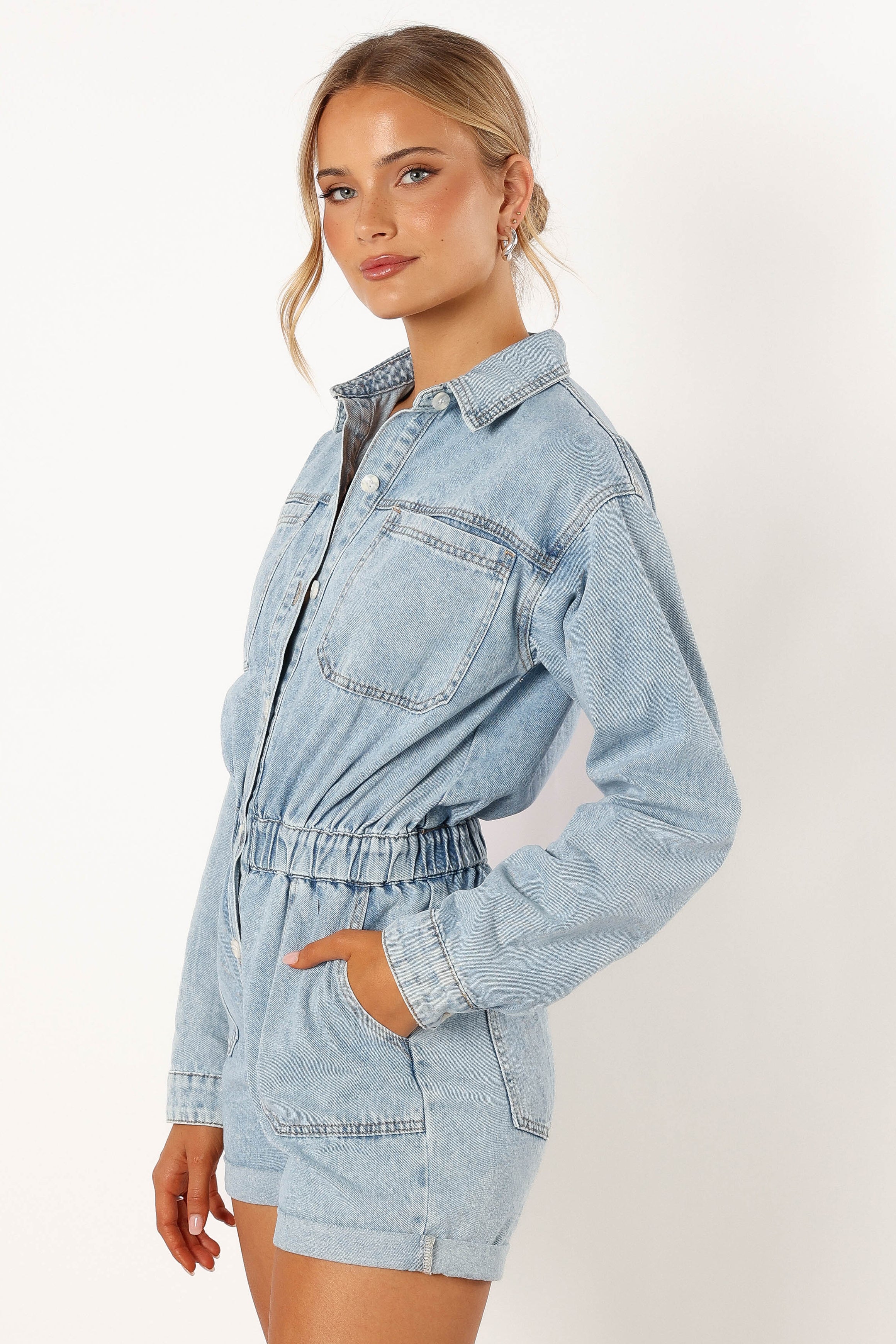 Danielle Romper Medium Denim