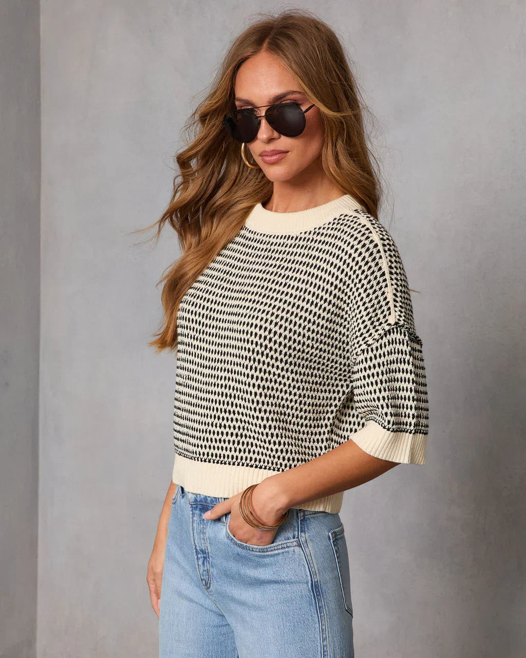 Marinda Contrast Knit Sweater