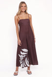 Delfina Jumpsuit Brown Palm
