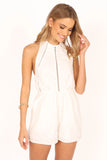 Nelda Halter Romper White