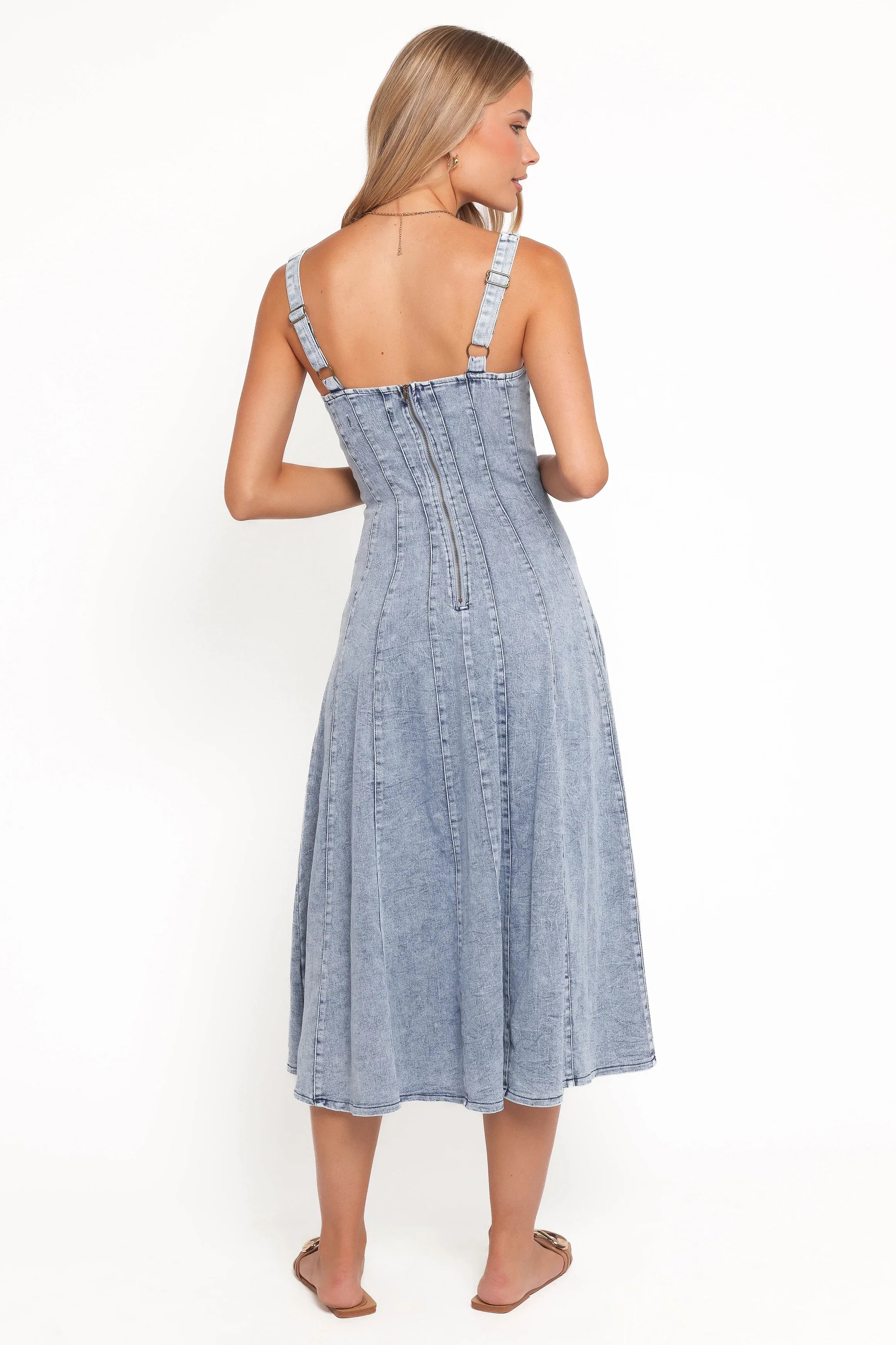 Una Midi Dress Light Denim