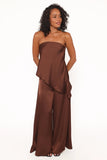 Charmer Wide Leg Pant Dark Brown