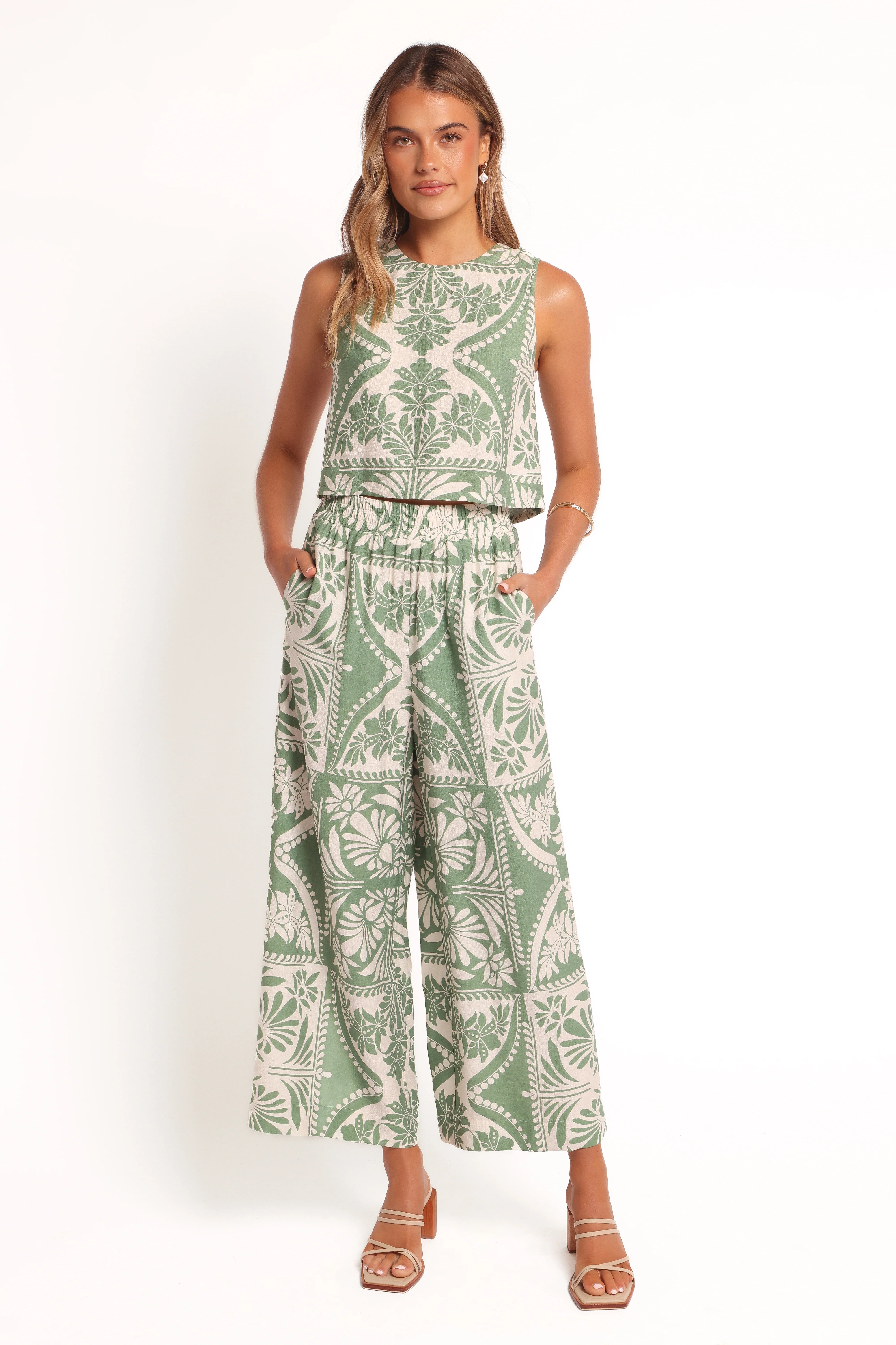 Nevin Pant Green Floral