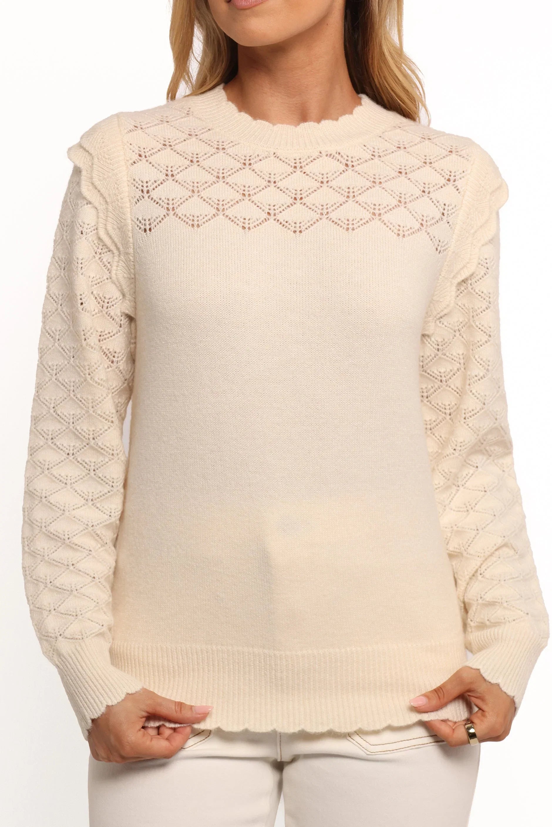 Roseanne Knit Sweater Cream