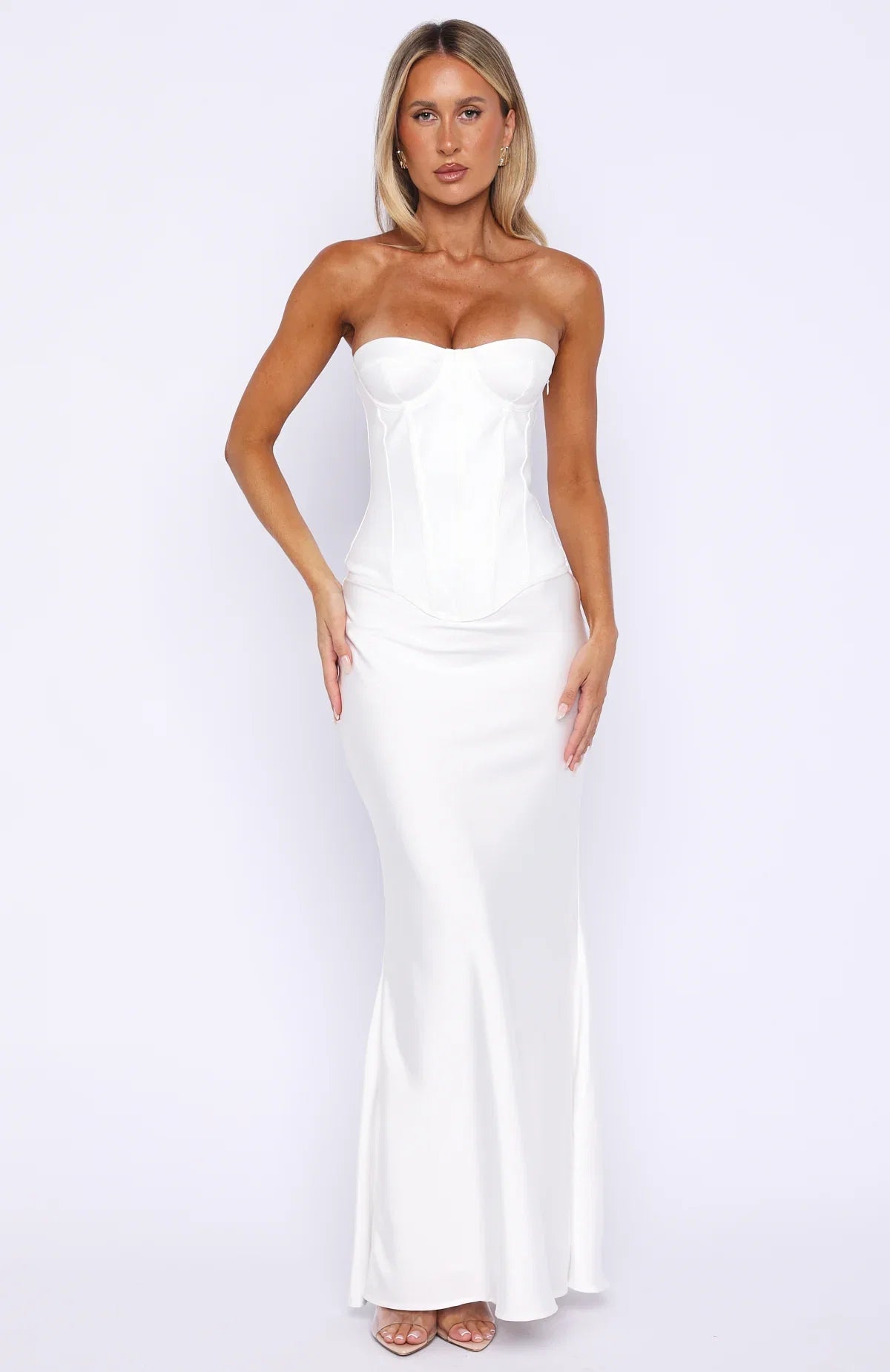 Forever Starts Now Maxi Skirt Off White