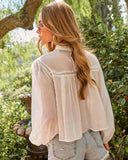 Whispery Edit Pleated Cotton Top