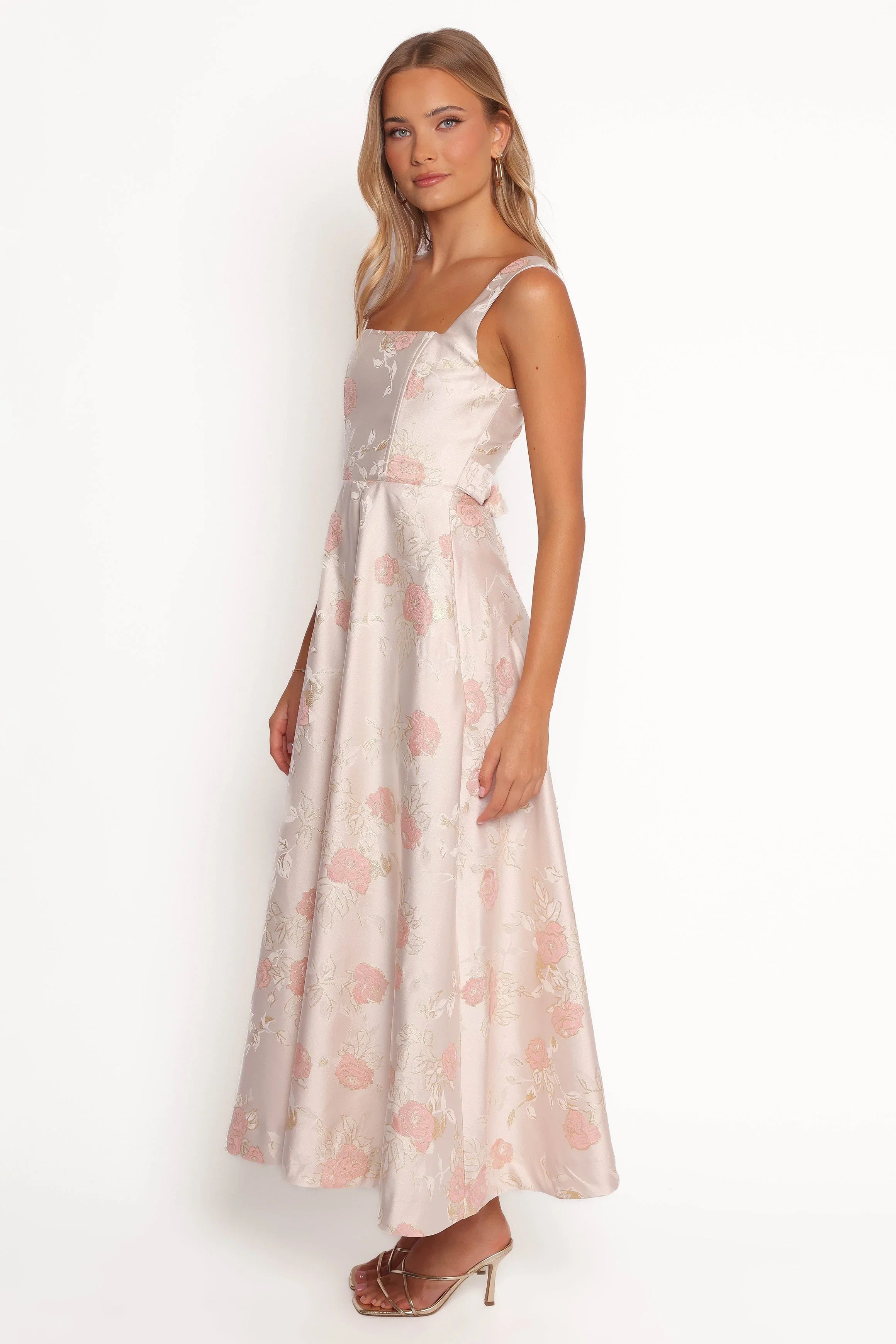 Zaria Midi Dress Pink Floral