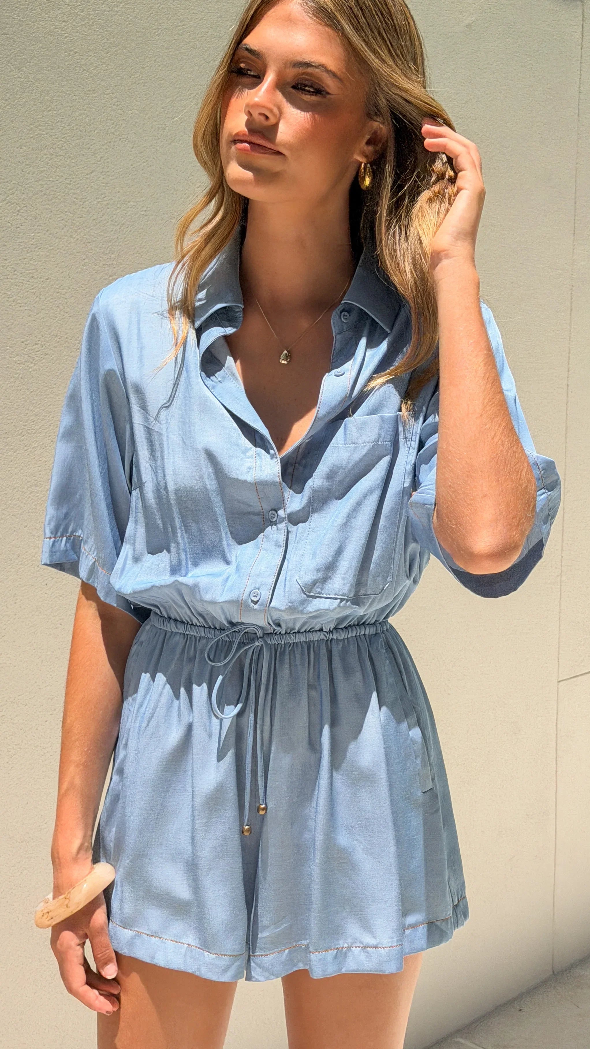 Melana Playsuit Blue
