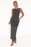 Brissa Maxi Dress Black Floral