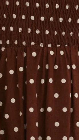 Molly Mini Dress Chocolate Nude Spot