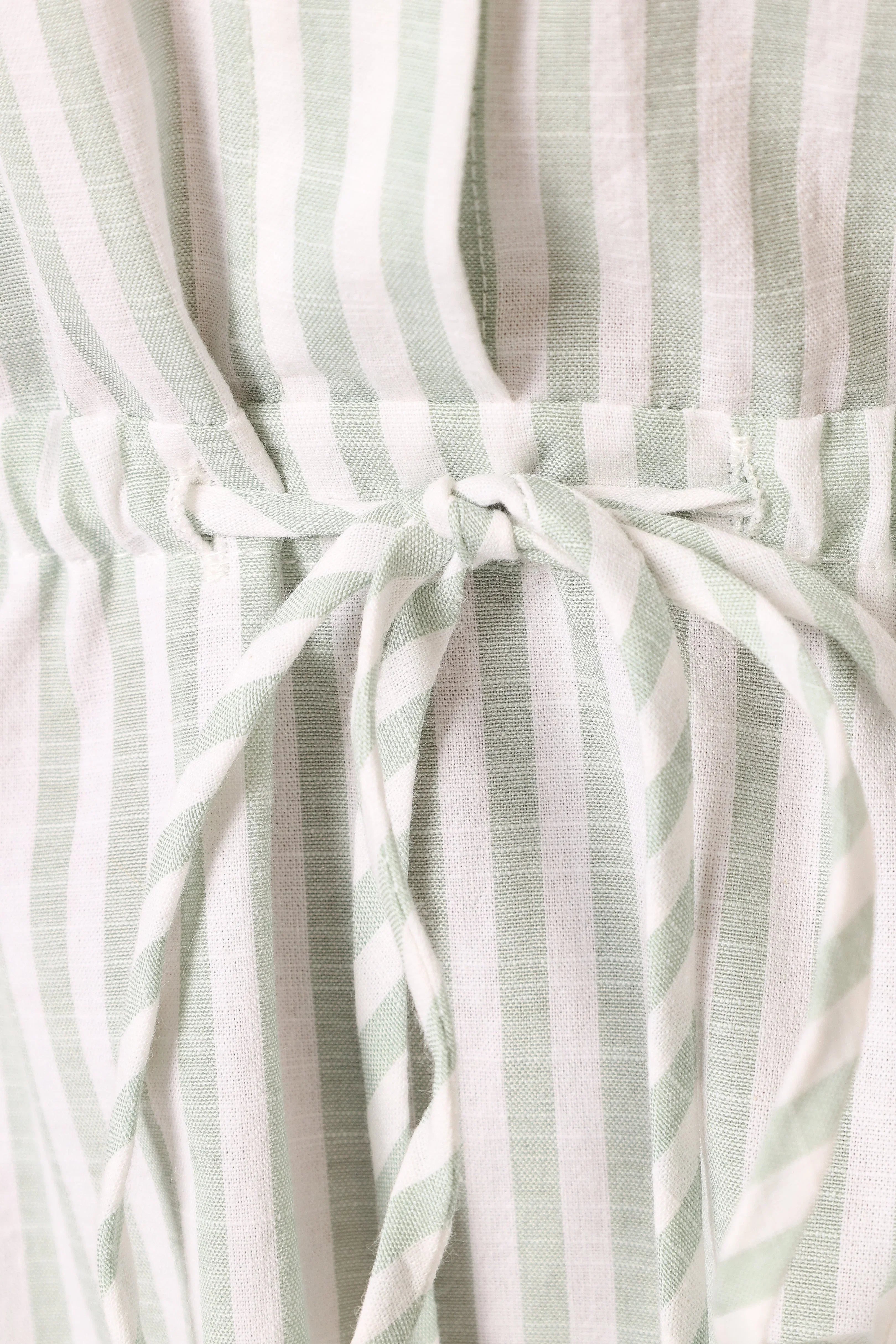 Ilsa Mini Dress Sage Stripe