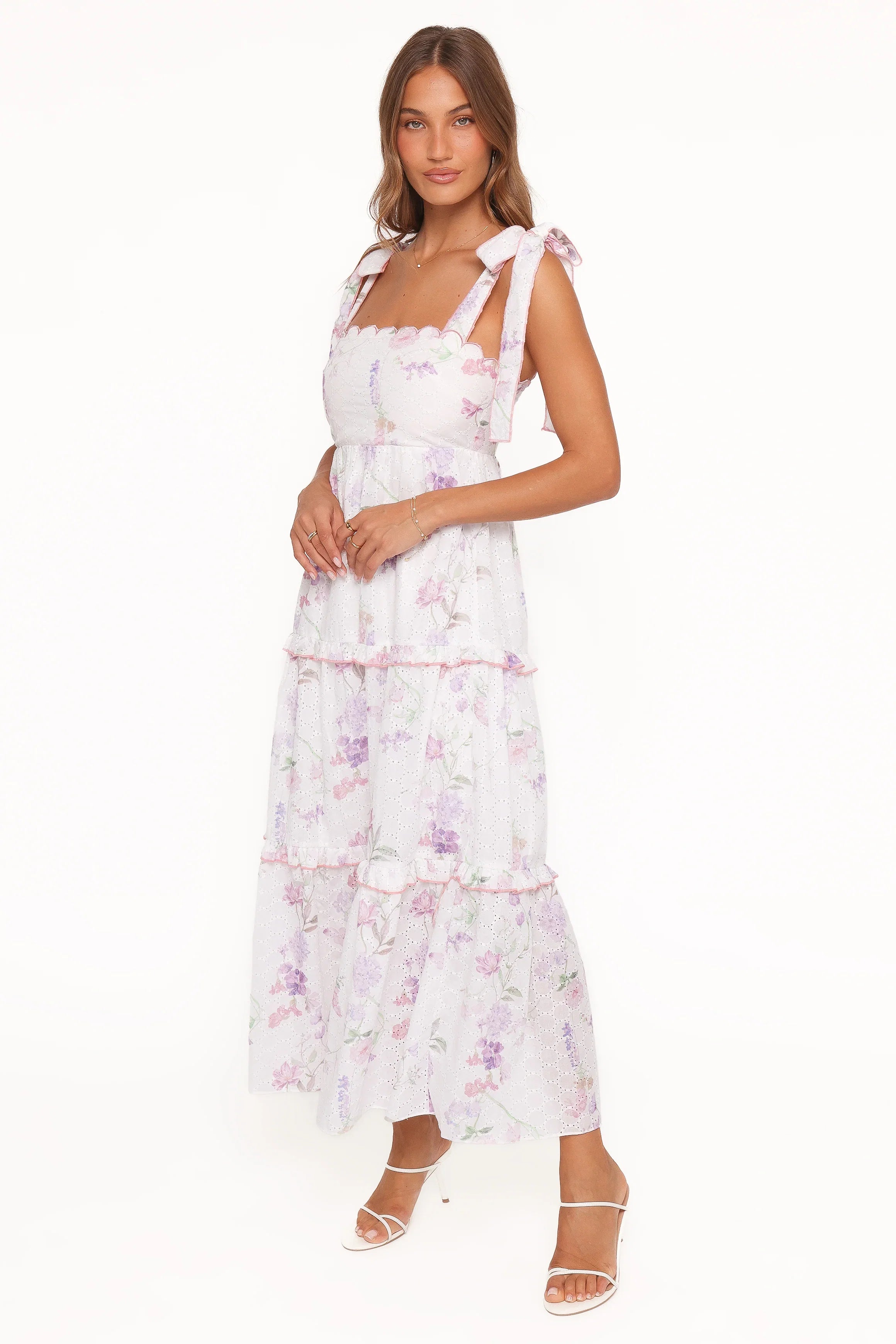 Aurelia Maxi Dress Purple Floral