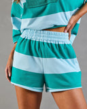 Cool Poise Striped Terry Sweatshorts