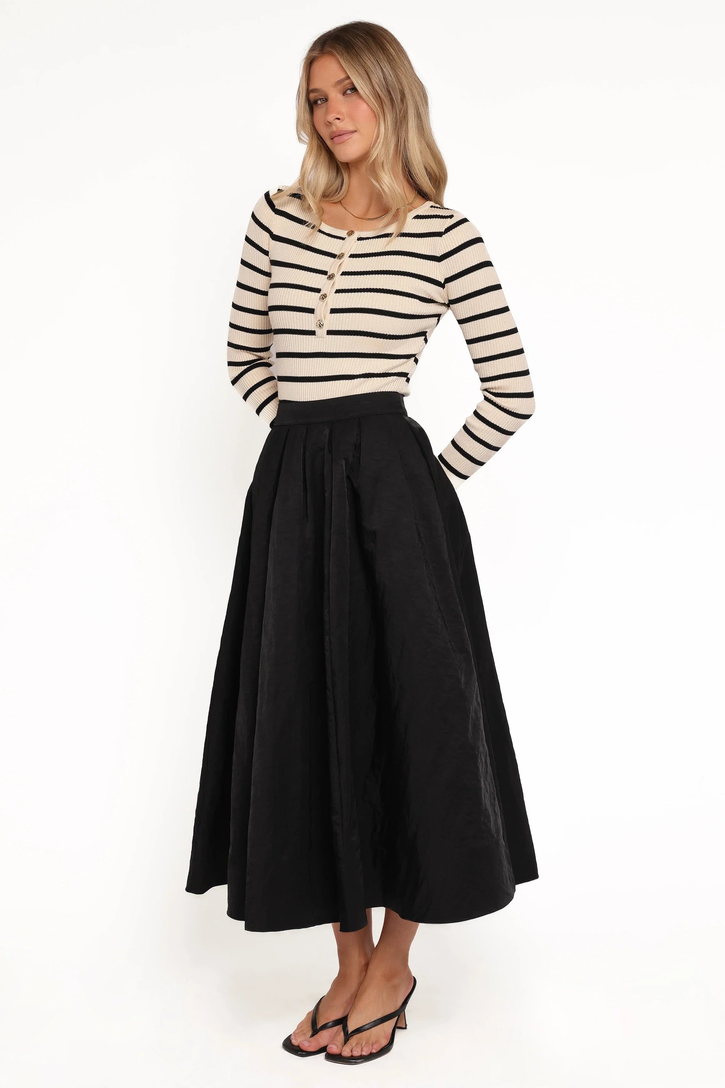 Yuki Circle Skirt Black