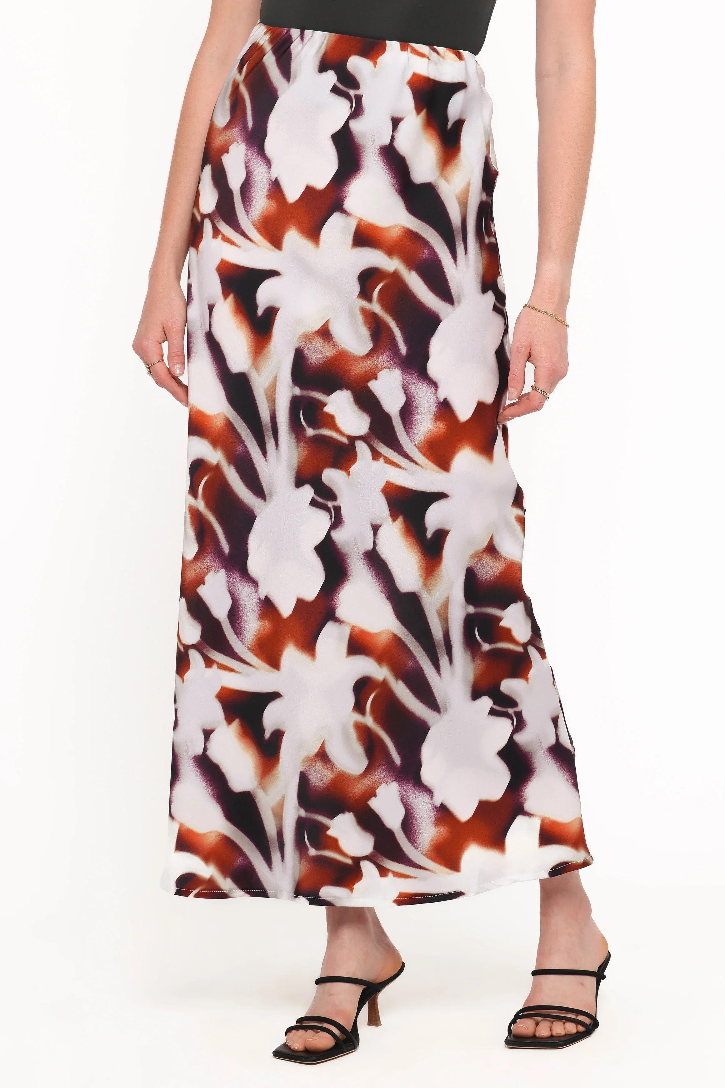 Cheryl Maxi Skirt Blurred Floral