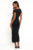 Ondine Off Shoulder Midi Dress Black