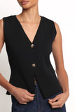 Everlee Knit Vest Top Black