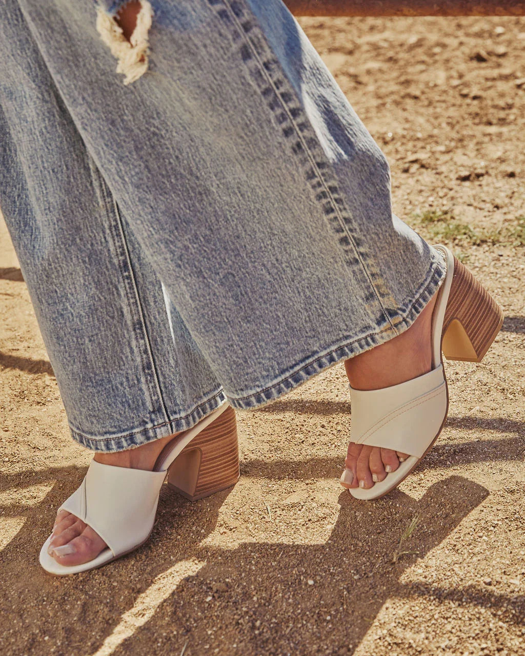 Ameliah Vegan Leather Heel Mules