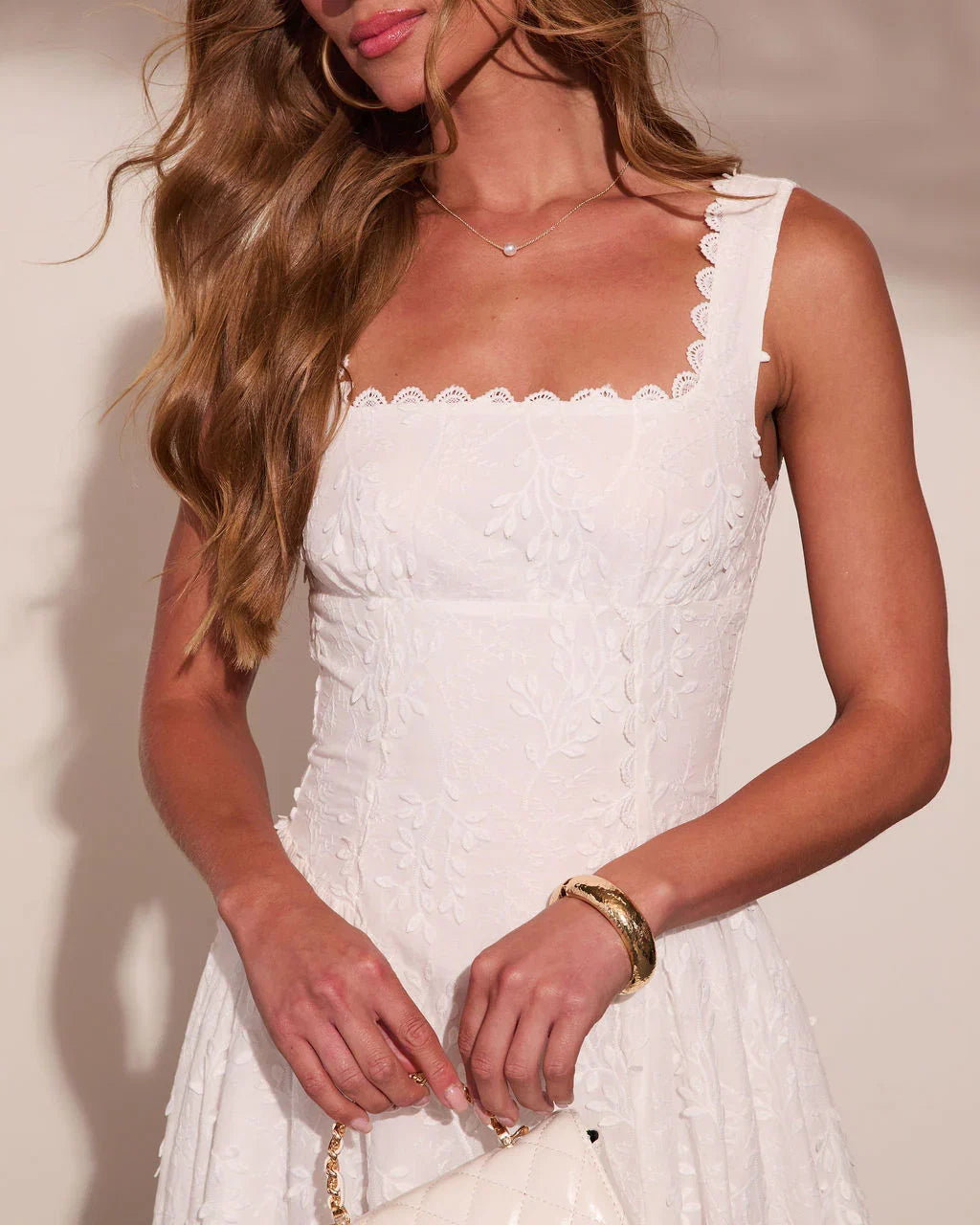 Darling Bloom Embroidered Floral Maxi Dress