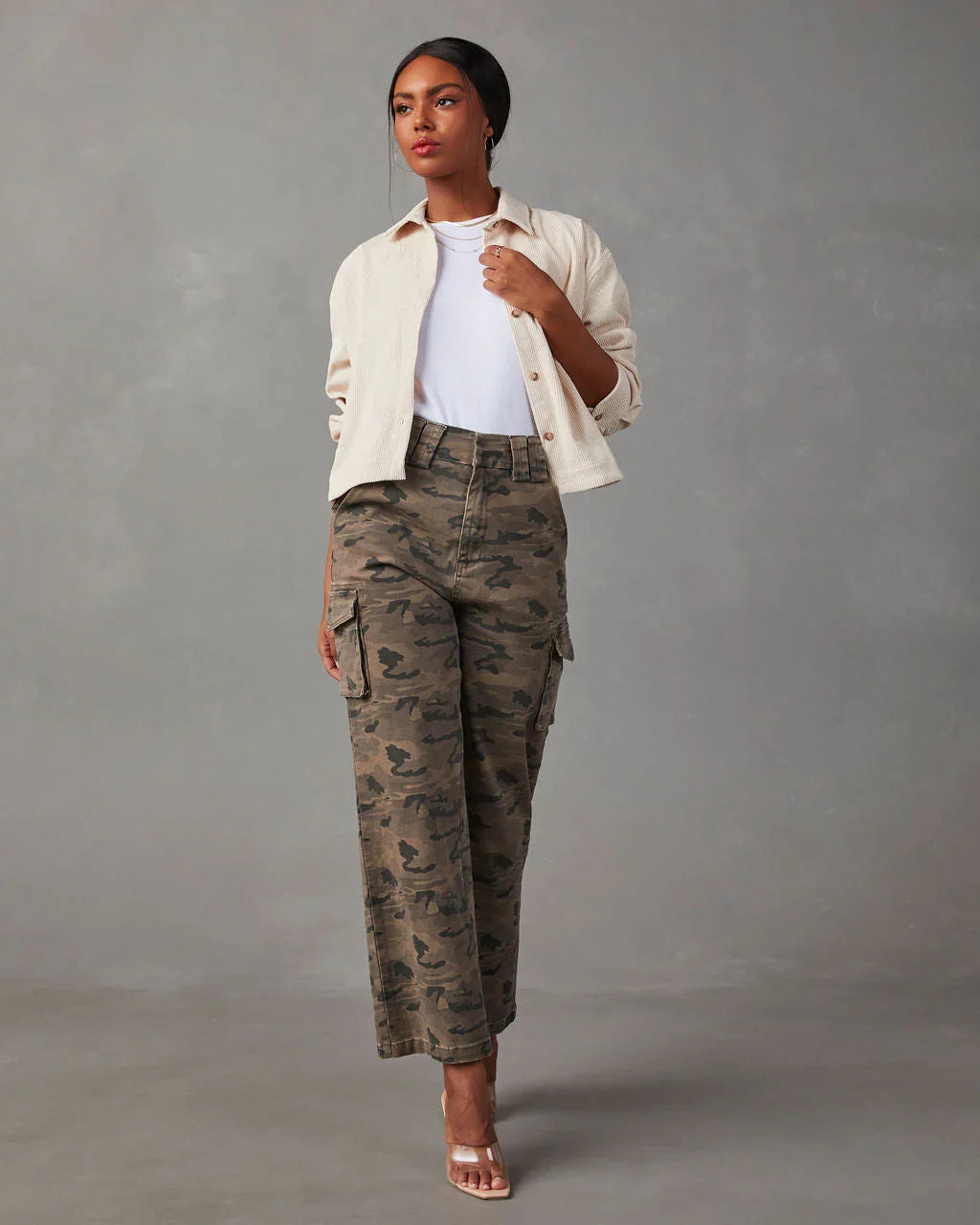 Santoro Corduroy Button Down Top