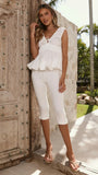 Belvini Capri Pants White