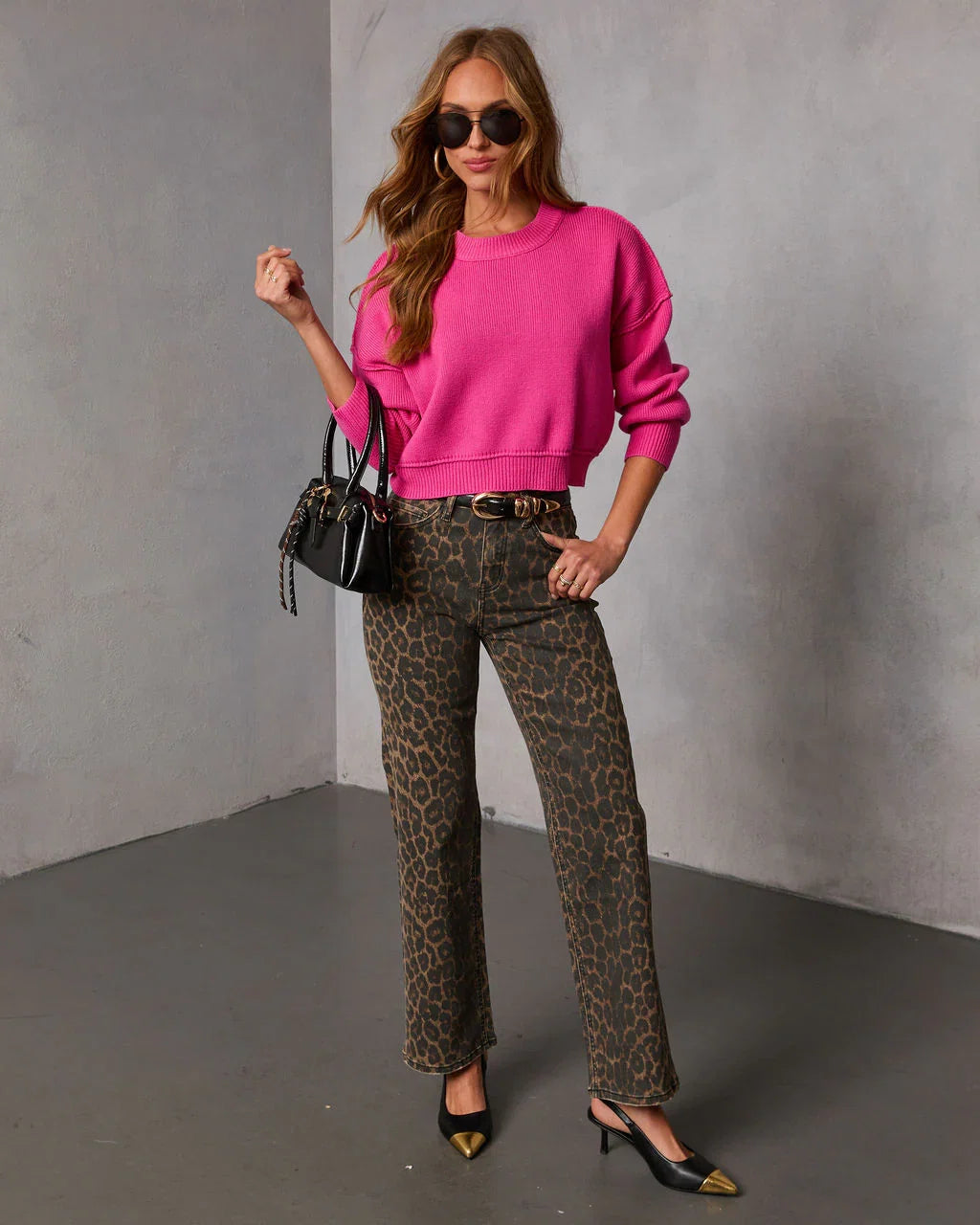Elouise Cropped Crewneck Sweater